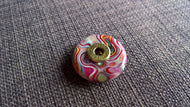 Large fordite brass button handmade turned upcycled