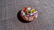 Supper large fordite brass button handmade turned upcycled