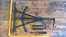 fireplace crane trammel cooking rustic restoration colonial blacksmith handmade fire iron forged