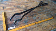 Fire tongs Lighter weight forged wrought iron blacksmith handmade rustic designer poker tool