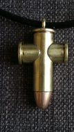 Real 38 special Bullet pendant necklace crucifix cross