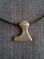 Viking norse small axe pendant necklace hand cast bronze tribal