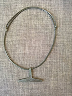 Large Thors hammer mjolnir pendant necklace hand forged iron norse