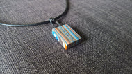 Double sided statement pendant necklace fordite / detroit agate