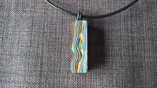 Double sided statement pendant necklace fordite / detroit agate