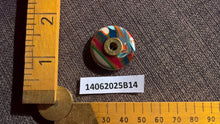 Large fordite brass button handmade turned upcycled