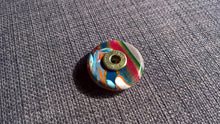 Large fordite brass button handmade turned upcycled