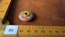 Large fordite brass button handmade turned upcycled