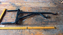 short 2 hook fireplace crane hearth cooking rustic restoration colonial blacksmith handmade fire iron