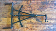 fireplace crane trammel cooking rustic restoration colonial blacksmith handmade fire iron forged