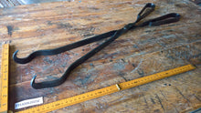 Fire tongs Lighter weight forged wrought iron blacksmith handmade rustic designer poker tool