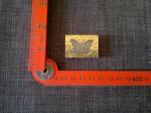 Nickel butterfly brass badge