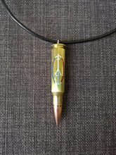 Paris peace symbol Tricolore real bullet necklace