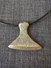 Viking norse large axe pendant necklace hand cast bronze tribal