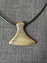 Odin rune viking norse large axe pendant necklace hand cast bronze