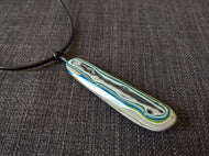 Statement pendant necklace fordite / detroit agate cabochon