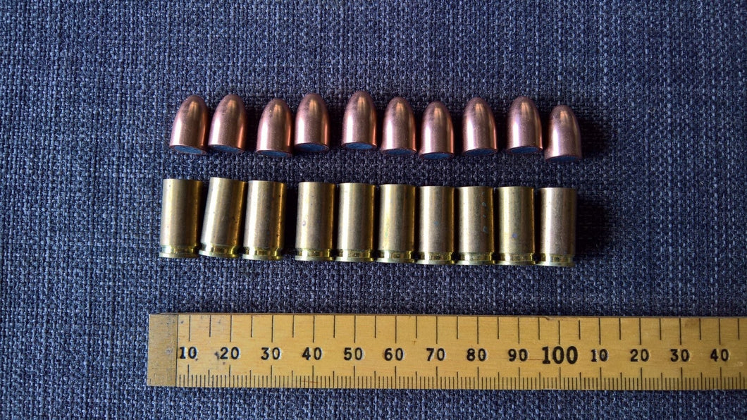 lot 9mm full metal jacket bullet brass x10 jewelry supply findings casings shell craft