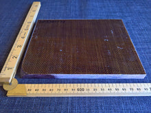 large Micarta knife scales purple wool brown hessian handmade handle