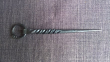 Viking forged iron cloak pin blacksmith