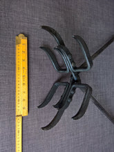 large fire tongs forged wrought iron blacksmith handmade rustic designer