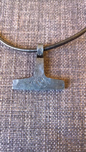 Thors hammer mjolnir pendant necklace hand forged iron goth pagan