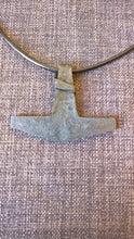 Larg Thors hammer mjolnir pendant necklace hand forged iron goth pagan